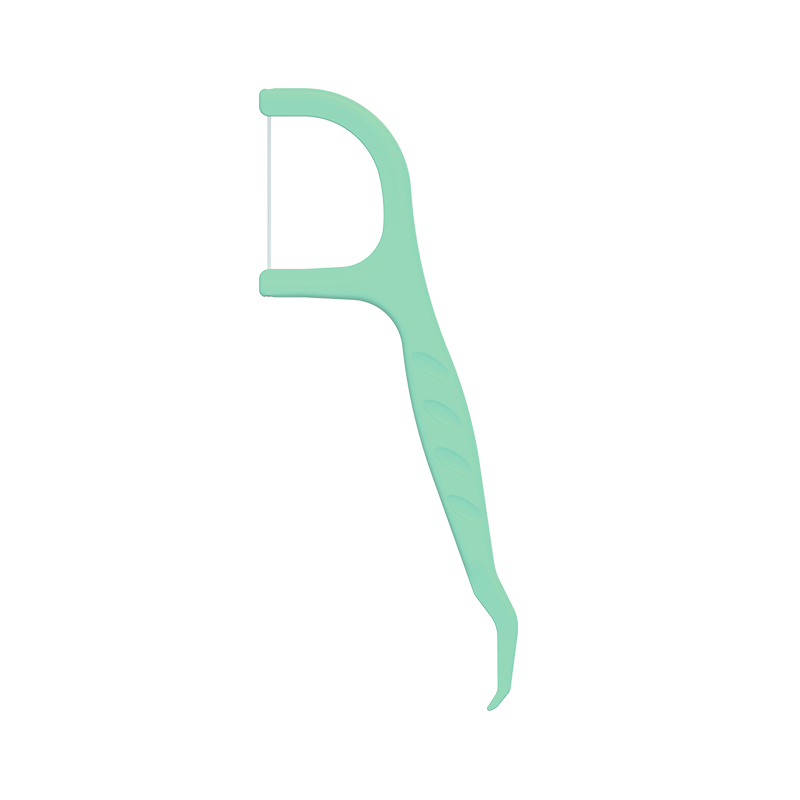 معتمد من ISO HIPS بنكهة النعناع لخيط تنظيف الأسنان مسواك بلاستيكي مع خيط تنظيف الأسنان