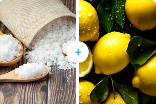 ملح البحر + ليمون